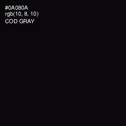 #0A080A - Cod Gray Color Image